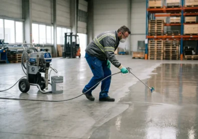 Commercial concrete sealing and epoxy flooring services in Edmonton and Sherwood Park