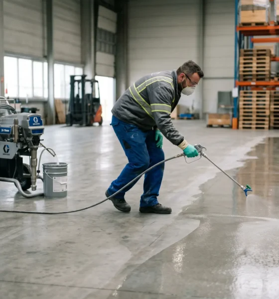 Commercial concrete sealing and epoxy flooring services in Edmonton and Sherwood Park
