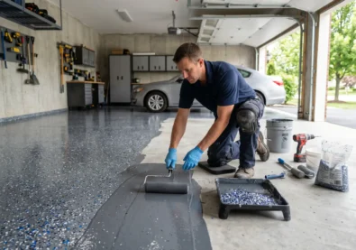 Professional garage floor coating and epoxy flooring services in Edmonton and Sherwood Park