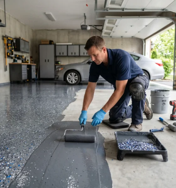 Professional garage floor coating and epoxy flooring services in Edmonton and Sherwood Park