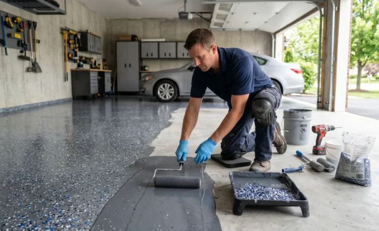 Professional garage floor coating and epoxy flooring services in Edmonton and Sherwood Park