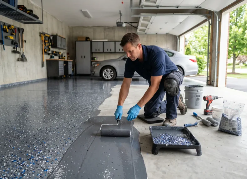 Professional garage floor coating and epoxy flooring services in Edmonton and Sherwood Park