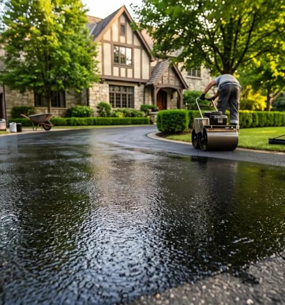 Professional driveway sealing services in Edmonton, Sherwood Park, Windermere, and Keswick