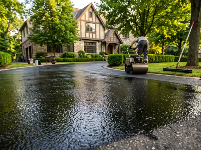 Professional driveway sealing services in Edmonton, Sherwood Park, Windermere, and Keswick