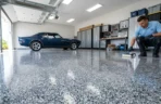 Garage epoxy flooring installation service in Edmonton and Windermere